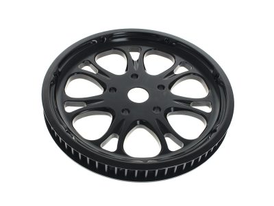 66 Tooth x 1in. Wide Heathen Pulley - Black Anodized.