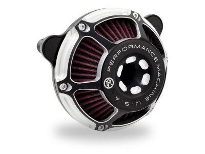 Max HP Air Cleaner Kit - Black Contrast Cut. Fits Indian Touring & Cruiser 2014up with 111ci or 116ci Thunderstroke Engines.