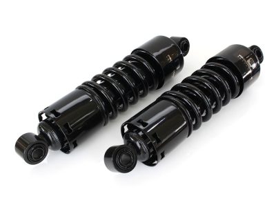 412 Series, 11in. Standard Spring Rate Rear Shock Absorbers - Black. Fits Dyna 1991-2017.
