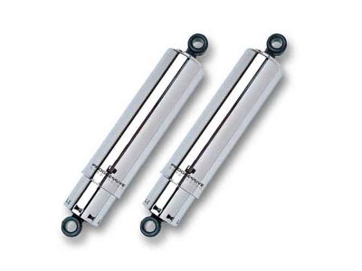 412 Series, 12in. Rear Shock Absorbers with Full Covers - Chrome. Fits Dyna 1991-2017.