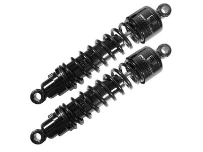 412 Series, 11in. Heavy Duty Spring Rate Rear Shock Absorbers - Black. Fits Dyna 1991-2017 & FLD 2012up.