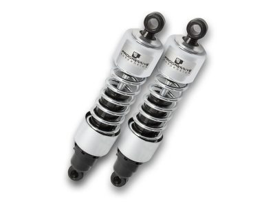 412 Series, 13in. Standard Spring Rate Rear Shock Absorbers - Chrome. Fits Sportster 2004-2021