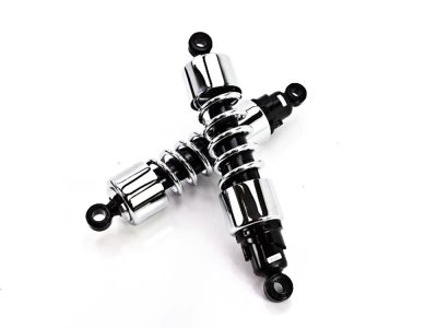 412 Series, 12in. Heavy Duty Spring Rate Rear Shock Absorbers - Chrome. Fits Touring 2006up.