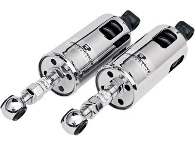 422 Series, Heavy Duty Spring Rate Rear Shock Absorbers - Chrome. Fits Softail 1989-1999.