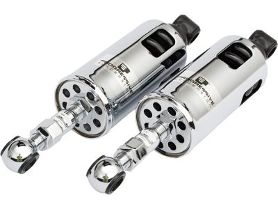 422 Series, Standard Spring Rate Rear Shock Absorbers - Chrome. Fits Softail 1989-1999.