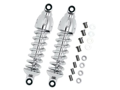 430 Series, 12in. Standard Spring Rate Rear Shock Absorbers - Chrome. Fits Street 2015-2020