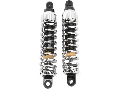 444 Series, 12.5in. Standard Spring Rate Rear Shock Absorbers - Chrome. Fits Dyna 1991-2017.