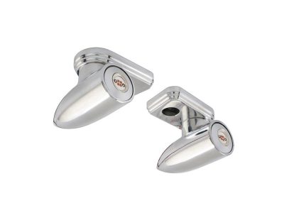Bullet Pro Series Under Perch Turn Signals - Chrome. Fits most 1996-2024 Hand Controls.