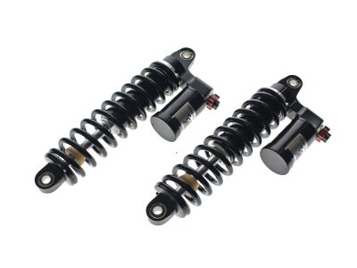 13in. RS-2 Piggyback Rear Shock Absorbers - Black. Fits Dyna 1991-2017.
