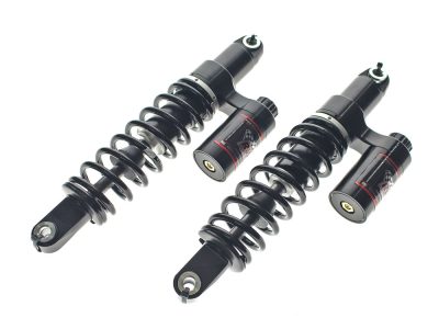 14in. RS-2 Piggyback Rear Shock Absorbers - Black. Fits Dyna 1991-2017.