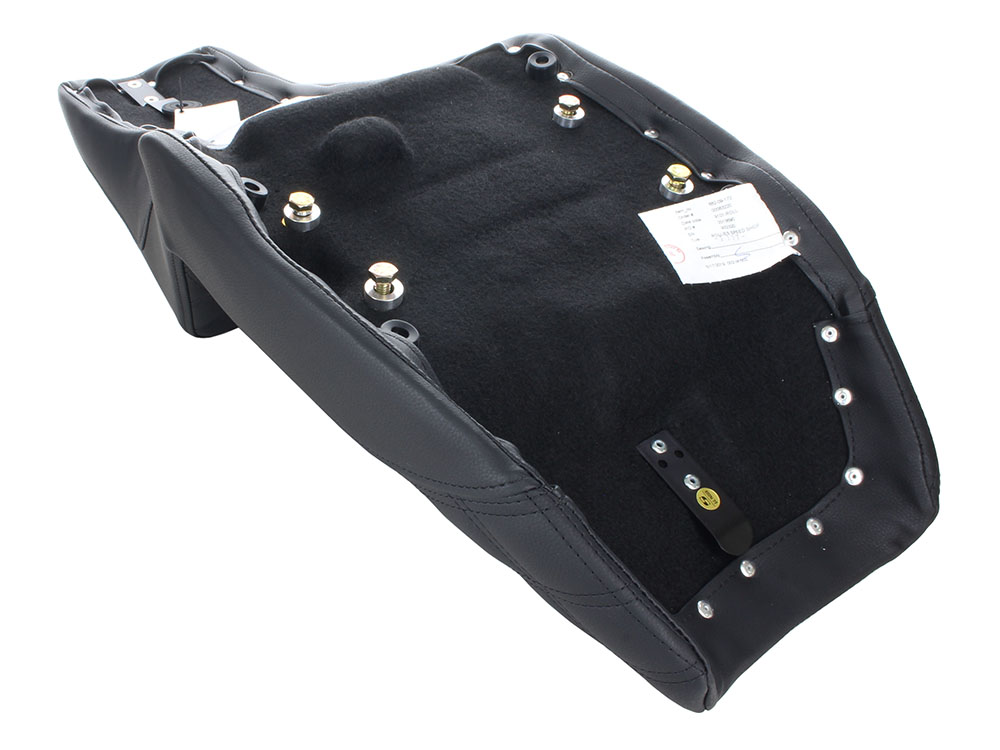 Step-Up Front LS Dual Seat with Black Double Diamond Lattice Stitch. Fits FXR 1982-1994. - Image 4