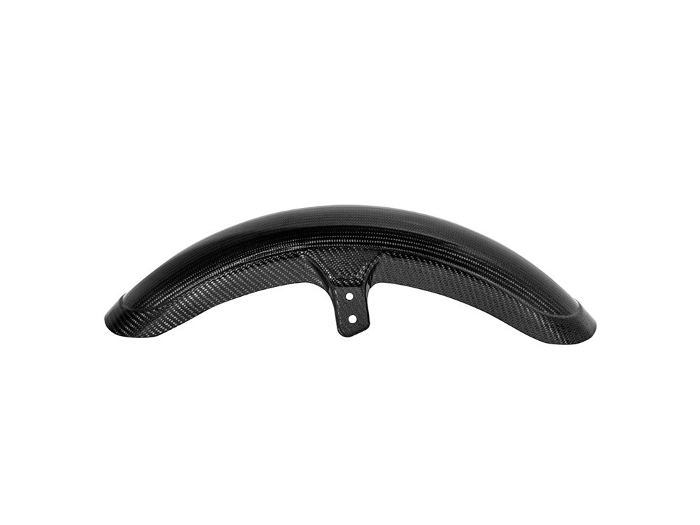 Carbon Front Fender - Gloss Finish. Fits Mid-Glide Dyna 2006-2017, Softail Street Bob 2018up & Standard 2020-2024 with 19in. Front Wheel. Also Fits Softail Low Rider S 2020up & Low Rider ST 2022up with Adapter - Image 2