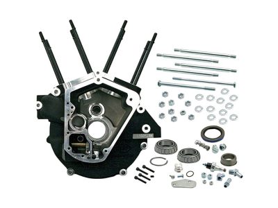 Crankcase Assembly with 3-1/2in. Bore - Black. Fits Big Twin 1992-1999.