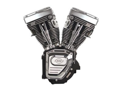 124ci Twin Cam A Engine - Black with Chrome Covers. Fits Dyna 1999-2005 & Touring 1999-2006 Models.