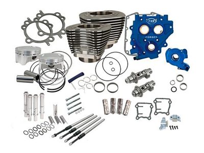 110ci Power Pack Kit with 585 Chain Drive Easy Start Camshafts - Black. Fits Big Twin 2007-2017.