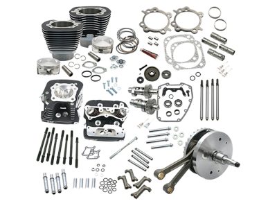 124ci Hot Set Up Kit with 91cc S&S Cylinder Heads - Black. Fits Twin Cam 88B Softail 2000-2006.