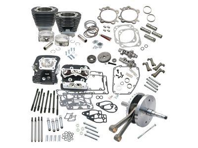 124ci Hot Set Up Kit with 91cc S&S Cylinder Heads - Black. Fits Dyna 2006-2017 & Touring Models 2008-2016.