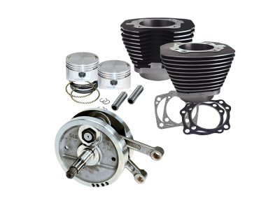 96in. Sidewinder Big Bore Stroker Kit - Black. Fits Big Twin 1984-1999