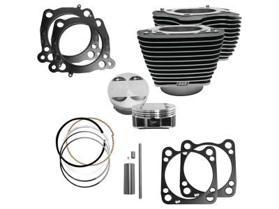 128ci Big Bore Kit with Highlighted Fins - Black. Fits Milwaukee-Eight 2017up 114ci Engine.