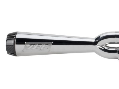 Comp-S 2-into-1 Exhaust - Polished with Carbon Fiber End Cap. Fits Softail 2000-2017, Rocker 2008-2011 & Breakout 2013-2017