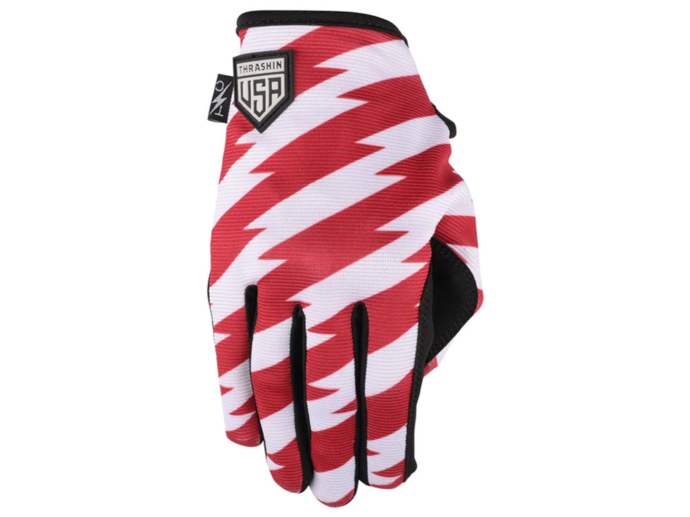 Red & Blue, Stars & Bolts Stealth Gloves - Size Medium - Image 2