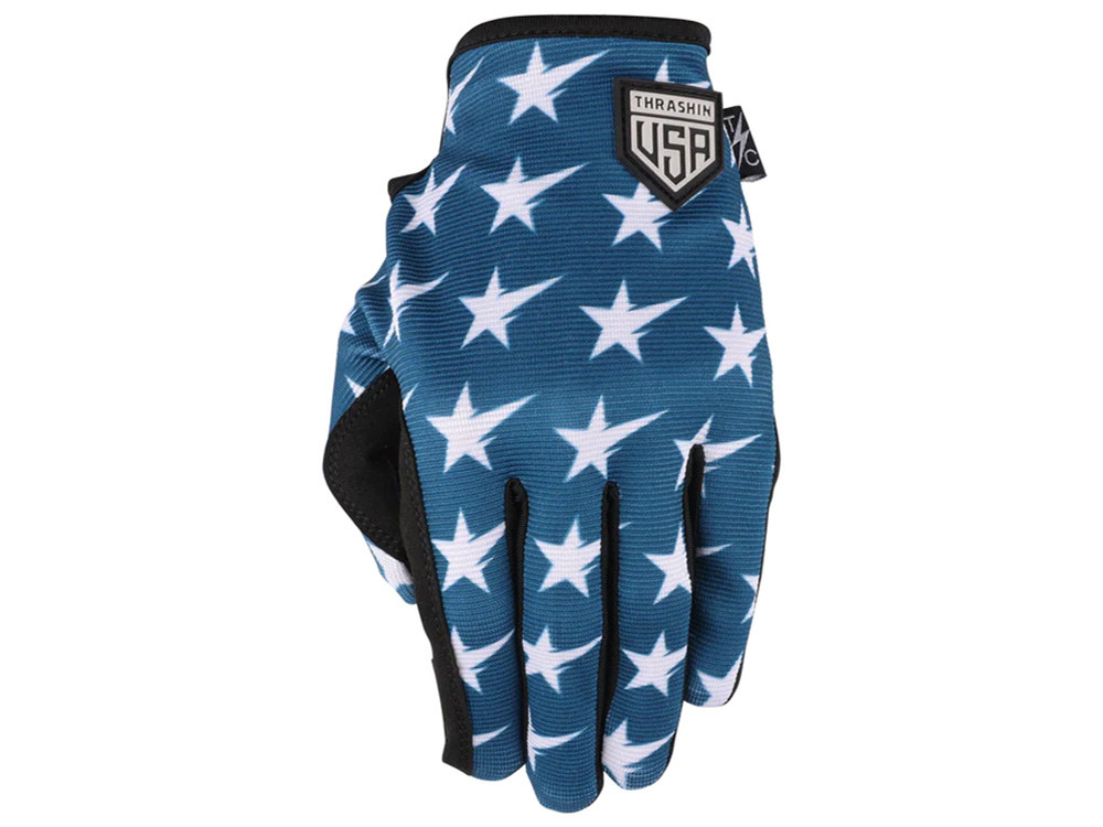 Red & Blue, Stars & Bolts Stealth Gloves - Size Medium - Image 3