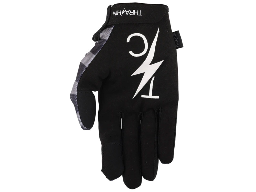 Black & Grey, Stars & Bolts Stealth Gloves - Size Medium - Image 3