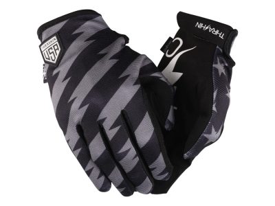 Black & Grey, Stars & Bolts Stealth Gloves - Size 2X-Large
