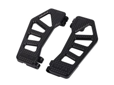 Black Apex Bagger Rider Floorboards. Fits Touring 1980up, FL Softail 1986-2017 & Dyna Switchback 2012-2016