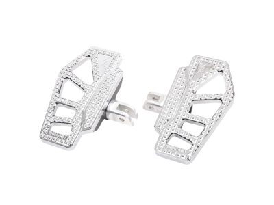 Apex Mini Floorboards - Chrome. Fits Softail 2018up Front Rider