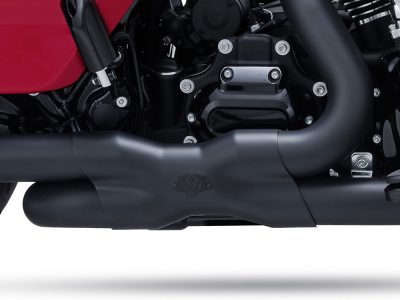 Power Duals Right Side Tuck & Under Headers - Black. Fits Touring 2017up