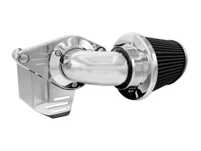 90deg VO2 Falcon Air Cleaner Kit - Chrome. Fits Softail 2000-2015, Dyna 1999-2017, Touring 1999-2007 with CV Carb or Cable Operated Delphi EFI
