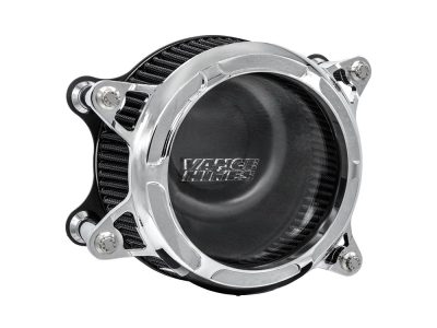 VO2 Insight Air Cleaner Kit - Chrome. Fits Softail 2000-2015, Dyna 1999-2017, Touring 1999-2007 with CV Carb or Cable Operated Delphi EFI