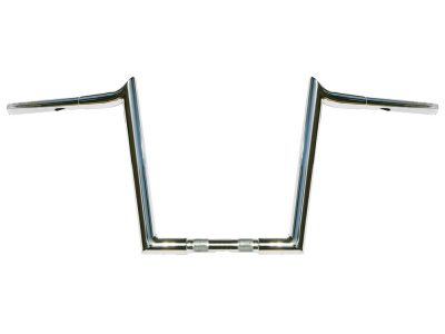 12in. x 1-1/4in. Chubby Hooked Ape Hanger Handlebar - Chrome.