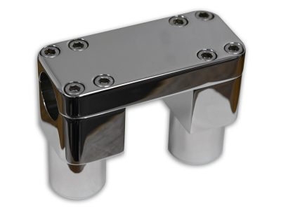 3in. Tall Savage Risers with Top Clamp - Chrome. Fits 1-1/4in. Handlebar