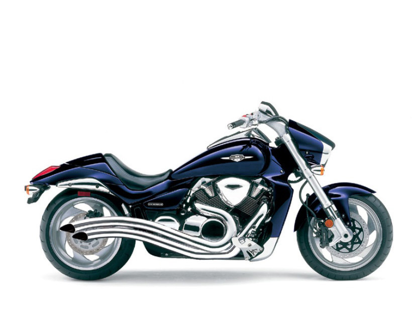 Speedster Swept Exhaust - Chrome. Fits Suzuki M109R 2006up. - Cobra Exhaust