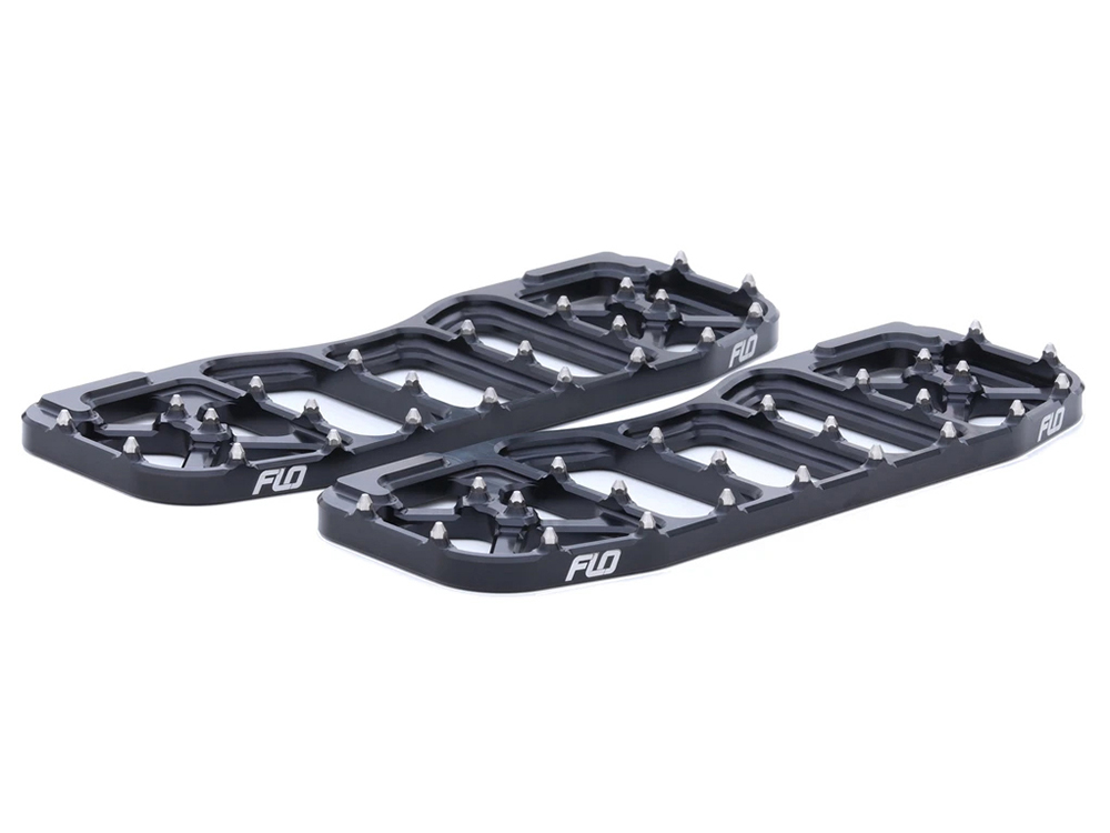V5 Rider Floorboards - Black. Fits Touring 1980up, FL Softail 1986-2017 & Dyna Switchback 2012-2016 - Flo Motorsports