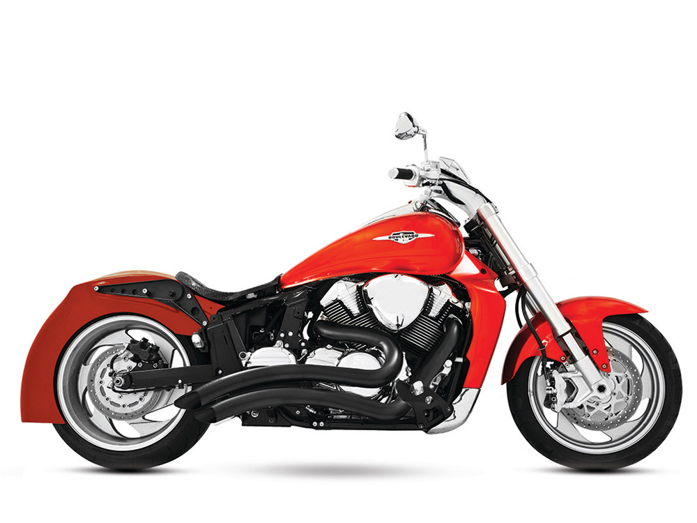 Sharp Curve Radius Exhaust with Black Finish. Fits Suzuki M109R 2006up. - Freedom Performance Exhaust