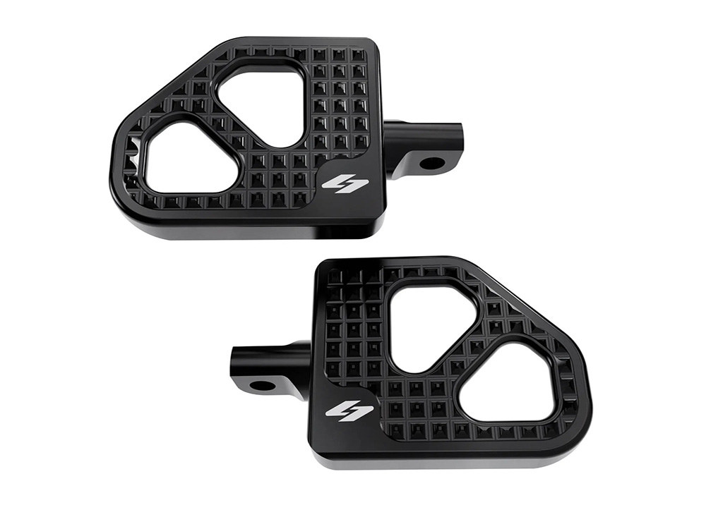 Max Lean Mini Floorboards with HD Male Mount - Black - Kraus Moto