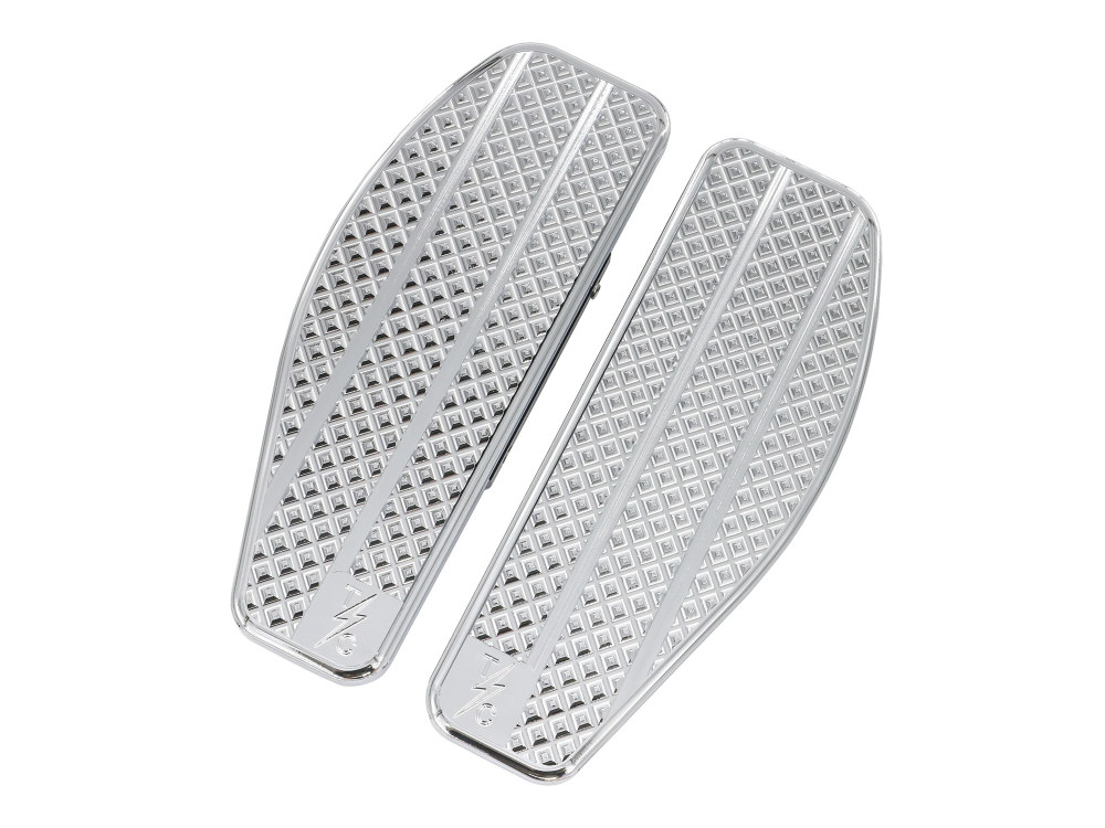 Rear/Passenger Floorboards - Chrome. Fits Touring 1983up - Thrashin Supply